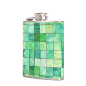 Grüner Quadrat Flachmann (Links)