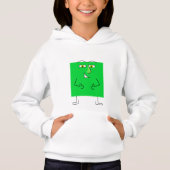 Grüner Quadrat-Typ Hoodie (Vorderseite)