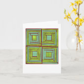 Grüner Quadratentwurf Karte (Gelbe Blume)