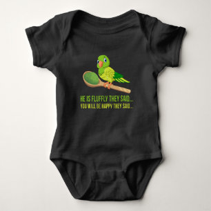 Grüner Quäker Parrot Lover Er ist fließend gesa Baby Strampler