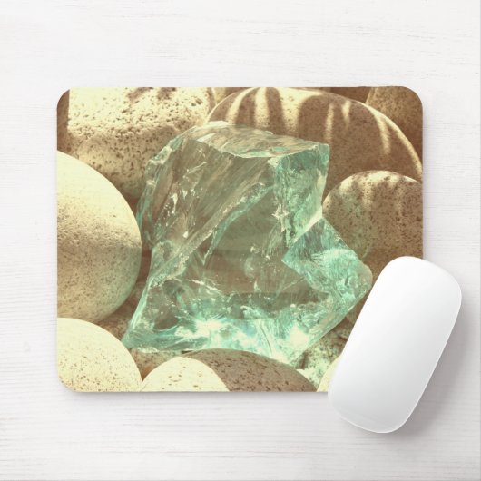 Grüner Quarz und Naturgestein Mousepad (Mit Mouse)
