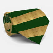 grüner Querstreifen Krawatte (Gerollt)