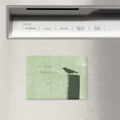Grüner Rabe Vogel Denk Zitat Magnet (In Situ (Geschirrspüler))