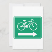 Grüner Radweg-Rechts-Pfeil-Richtungsanzeiger Einladung (Vorderseite)