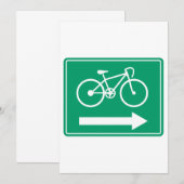 Grüner Radweg-Rechts-Pfeil-Richtungsanzeiger Einladung (Vorne/Hinten)