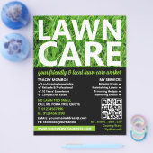 Grüner Rasen, Pflegedienste für Rasenflächen Flyer (Einzeln)