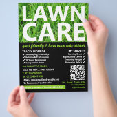 Grüner Rasen, Pflegedienste für Rasenflächen Flyer (Hand)
