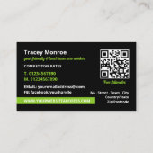 Grüner Rasen, Pflegedienste für Rasenflächen Visitenkarte (Rückseite)