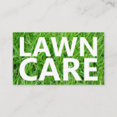 Grüner Rasen, Pflegedienste für Rasenflächen Visitenkarte (Vorderseite)