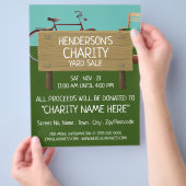 Grüner Rasen, Wohltätigkeit-Yard-Werbung für Veran Flyer (Hand)