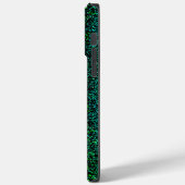 Grüner Raster 2 Seiten 01.b Schwarze BG Case-Mate iPhone Hülle (Rückseite / Links)