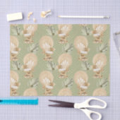 Grüner Rattanstuhl und Palmenleaf Seidenpapier (Handwerk)