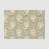 Grüner Rattanstuhl und Palmenleaf Seidenpapier (Vorderseite)