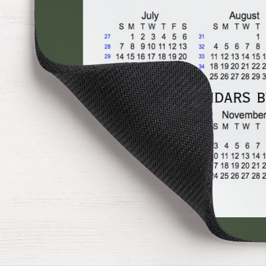 Grüner Rauch 2019 52 Wochen-Kalender durch Janz Mousepad (Ecke)
