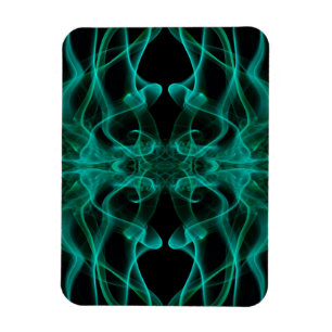 Grüner Rauch Symmetrischer Minimalistischer Schwar Magnet