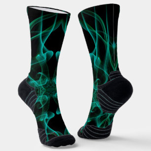 Grüner Rauch Symmetrischer Minimalistischer Schwar Socken