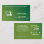 Grüner Rauch Visitenkarte (Vorne/Hinten)