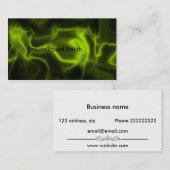 Grüner Raucheffekt Visitenkarte (Vorne/Hinten)