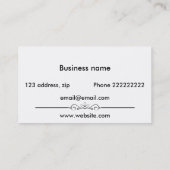 Grüner Raucheffekt Visitenkarte (Rückseite)