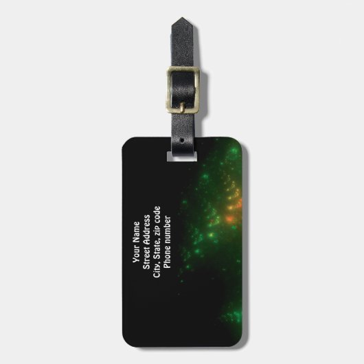 Grüner Raum Gepäckanhänger (Vorderseite vertikal)