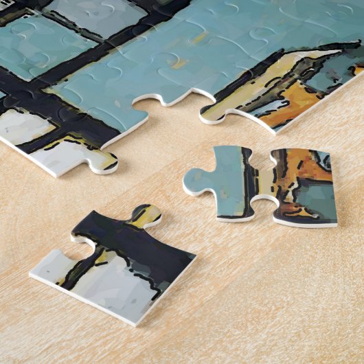 Grüner Raum mit Telefon im Stil der Matisse Puzzle (Seite)