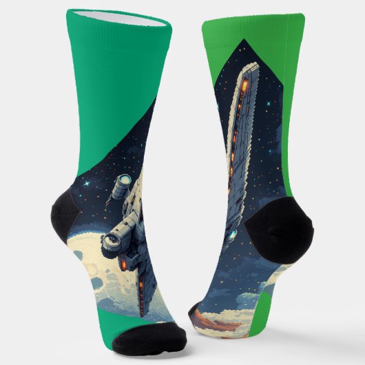 Grüner Raum Socken (Gewinkelt)