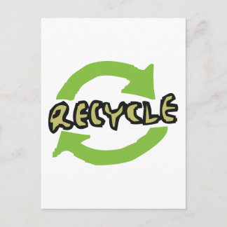Grüner Recycle Postkarte