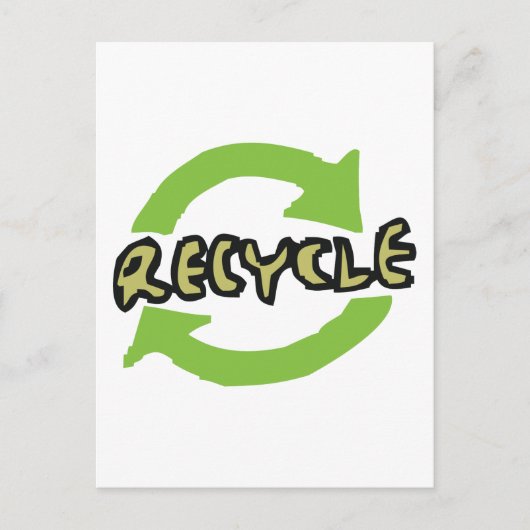 Grüner Recycle Postkarte (Vorderseite)