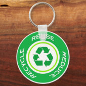 Grüner recycle - Schlüsselanhänger (Vorderseite)
