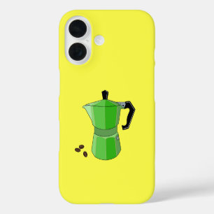 Grüner Regen Espresso iPhone 16 Hülle
