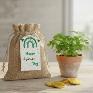 Grüner Regenbogen Happy st patrick's day Geschenkanhänger