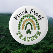 Grüner Regenbogen-Kneifschutz-Lehrer St. Patrick's Button