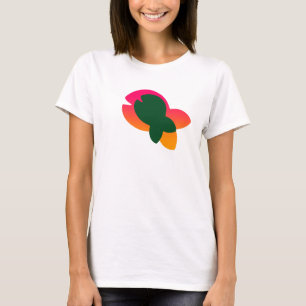 Grüner Regenbogenfisch-Logo T-Shirt