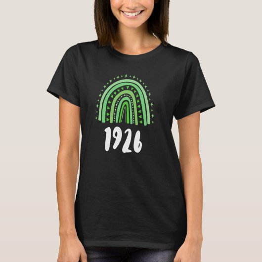 Grüner Regenbogenjahr 1926 Geburtstag T-Shirt (Vorderseite)