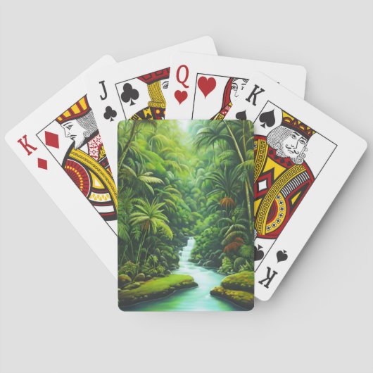 Grüner Regenwald Spielkarten (Rückseite)