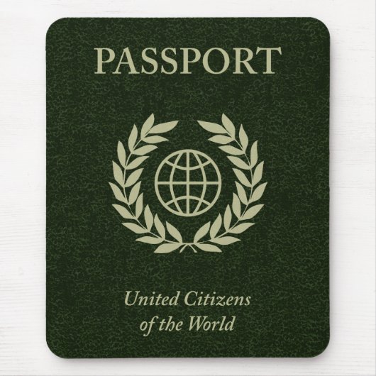 grüner Reisepass Mousepad (Vorne)