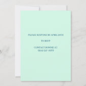 Grüner religiöser Kreuz Traditionelle Taufe Einladung (Rückseite)