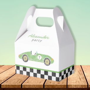 Grüner Rennwagen Geburtstag Geschenkschachtel