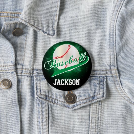 Grüner Retro-Baseball-Stil Button (Beispiel)