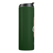 Grüner Retro-Minimalistischer moderner Monogramm-N Thermosbecher (Nach links gedreht)