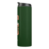 Grüner Retro-Minimalistischer moderner Monogramm-N Thermosbecher (Nach rechts gedreht)