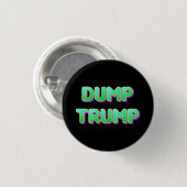 Grüner Retro-Schriftart Trump Button (Vorne & Hinten)