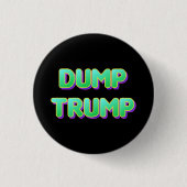 Grüner Retro-Schriftart Trump Button (Vorderseite)