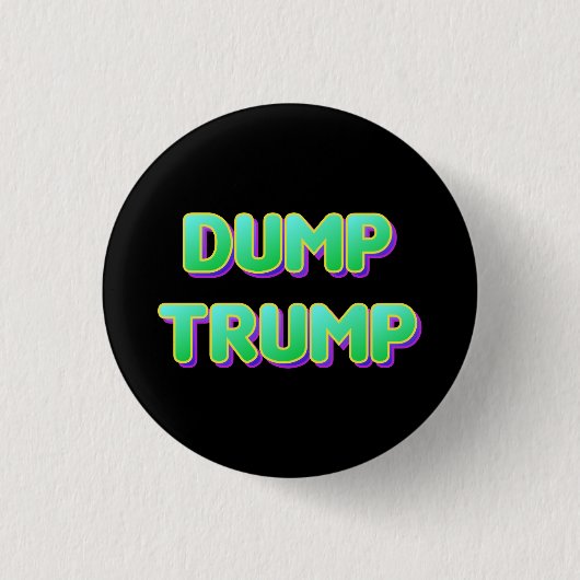 Grüner Retro-Schriftart Trump Button (Vorderseite)