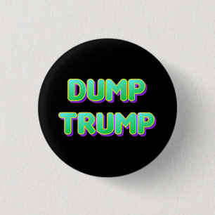 Grüner Retro-Schriftart Trump Button