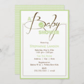 Grüner Rind| Kinderdusche Einladung (Vorne/Hinten)