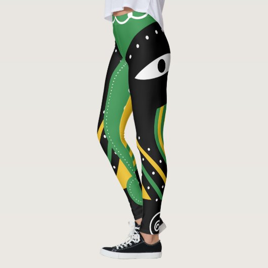 Grüner ritueller Stamm Leggings (Links)