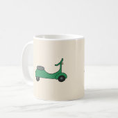 Grüner Roller Kaffeetasse (Vorderseite Links)