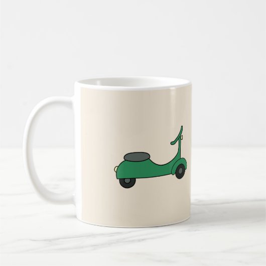 Grüner Roller Kaffeetasse (Links)