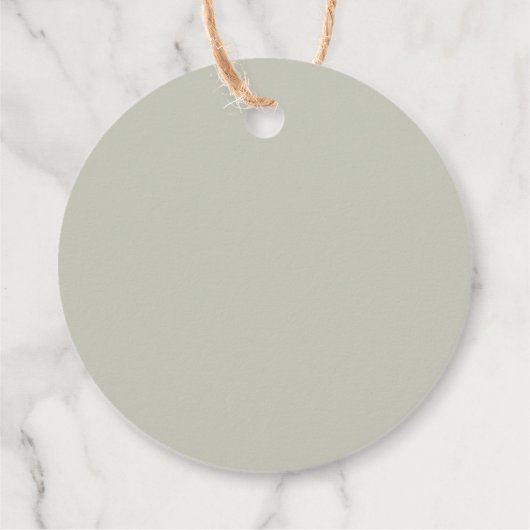 Grüner, romantischer Rose-Kranz Geschenkanhänger (Rückseite)